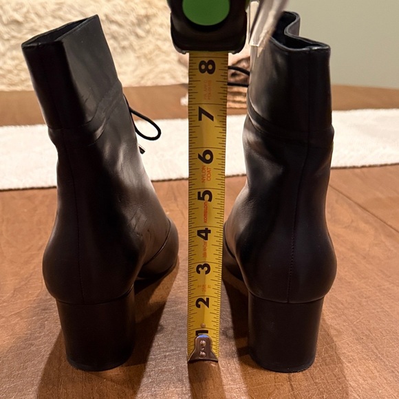 EUC Talbots Black Ankle Boots w Ties SZ 9 - Picture 5 of 14